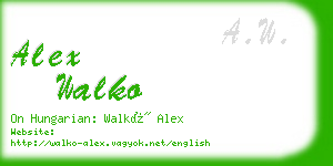 alex walko business card